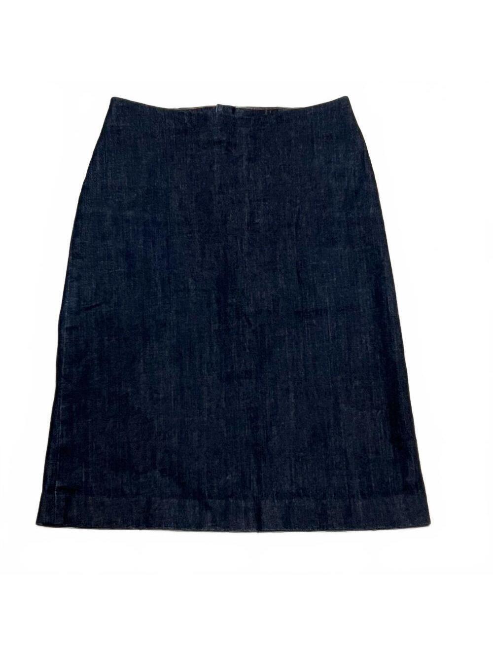 Y2K Vintage Gap dark wash rigid denim Pencil Skirt stretch Jean High Waist 1 XS